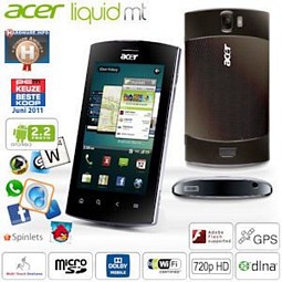 Acer Liquid MT Smartphone mit 3,6 Zoll Touchscreen und Android 2.2