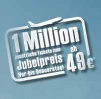 airberlin: 1 Million zusätzliche Tickets ab 49 Euro innerhalb Europas