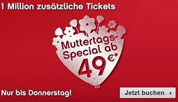 airberlin: Muttertags-Special mit Flügen ab 49 Euro (Reisezeitraum: 01.06. – 31.08.12)