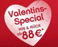 Airberlin: Valentins-Special 2013 – Hin & Rückflug ab 88 Euro