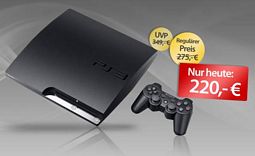 MeinPaket.de: Sony Playstation 3 (PS3) Slim 160GB für 194,00 Euro