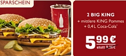 Burger King: Gutscheine zum selber ausdrucken