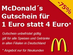 CityDeal: McDonald’s Gutschein für 1 Euro statt 4 Euro