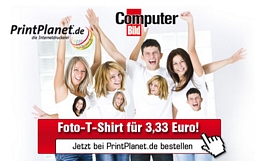 Computer Bild: T-Shirt mit eigenem Motiv für 3,33 Euro
