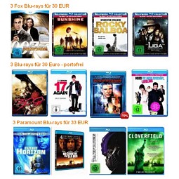 Amazon: 3 neue Blu-ray-Aktionen