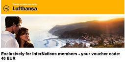 Lufthansa: 20 Euro-Gutschein in Kooperation mit InterNations