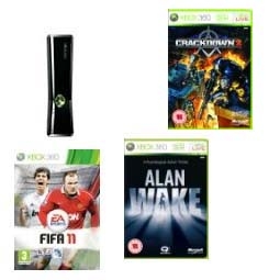 Amazon England: Xbox360 Slim 250GB + 2 Vollpreisspiele + Xbox Live Gold 12 Monate