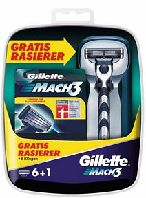 Gillette MACH3 6er Klingen mit Gratis Rasierer