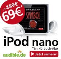 audible: Flexi-Jahresabo + iPod nano (8GB) mit Multi-Touch für 168,40 Euro