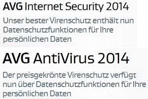 AVG Internet Security 2014 und AVG AntiVirus 2014 ein Jahr kostenlos testen