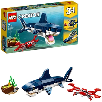 LEGO Creator – Bewohner der Tiefsee mit Hai, Krabbe und Schatztruhe (31088)