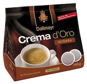 80 Dallmayr Kaffee-Pads (Crema d’oro Intensa Pads, Prodomo Pads, oder Crema d’oro mild und fein)