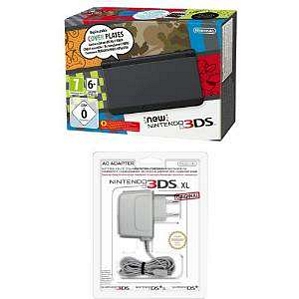 New Nintendo 3DS schwarz + Nintendo 3DS / 3DS XL / DSi / DSi XL – Power Adapter