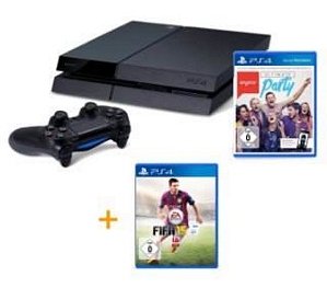 Playstation 4 PS4 inkl. SingStar Ultimate Party und Fifa 15 – Standard Edition + 35 Euro PSN-Guthaben
