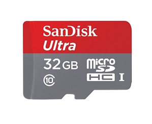 SanDisk Ultra Android microSDHC 32GB bis zu 80 MB/Sek, Class 10 Speicherkarte + SD-Adapter FFP (SDSQUNC-032G-GZFMA)