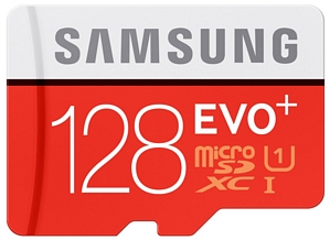 Samsung Speicherkarte MicroSDXC 128GB EVO Plus UHS-I Grade 1 Class 10 (MB-MC128DAAMZ)