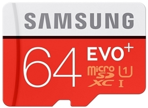 Samsung Speicherkarte MicroSDXC 64GB EVO Plus UHS-I Grade 1 Class 10 für Smartphones und Tablets + SD-Adapter (MB-MC64DAEU)