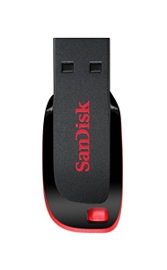 SanDisk Cruzer Blade 128GB USB-Stick schwarz / rot