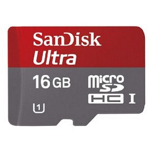 SanDisk Ultra microSDHC 16GB Class 10 Speicherkarte (inkl. SD-Adapter und kostenloser Memory Zone App)