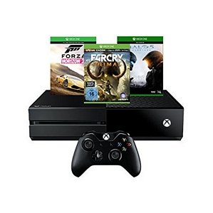 Xbox One 500GB Konsole inkl. Forza Horizon 2 + Far Cry Primal (100% Uncut) – Special Edition + Halo 5: Guardians