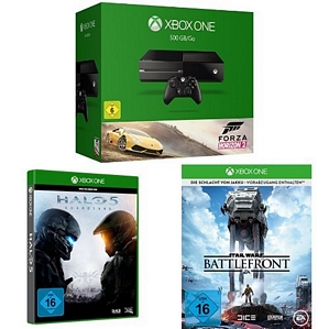 Xbox One 500GB Forza Horizon 2 + Halo 5: Guardians + Star Wars Battlefront – Day One Edition