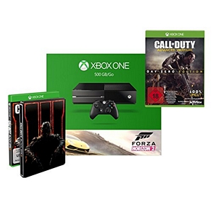 Xbox One 500GB Forza Horizon + Call of Duty: Black Ops III – Standard inkl. Steelbook + Call of Duty: Advanced Warfare – Day Zero Edition