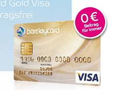 Barclaycard Gold Visa – dauerhaft beitragsfrei