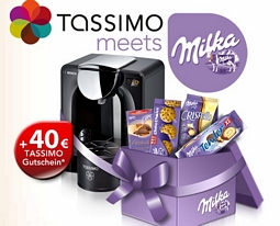 Bosch Tassimo T40 für 40 Euro kaufen + gratis Weihnachtspaket + 40 Euro Gutschein für Kapseln erhalten