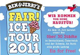 Ben & Jerry’s Fair! Ice Tour 2011 – kostenloses Eis in 30 Städten