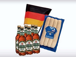 BILD + LIDL: Bier, Würstchen und eine Deutschland-Flagge fürs Auto für 1,99 Euro (effektiv 2,59 Euro)
