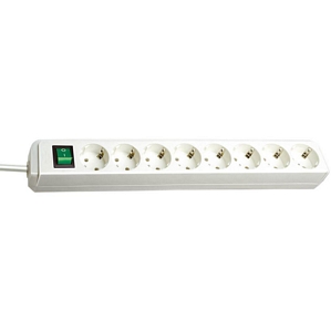 3 Stück Brennenstuhl Eco-Line Steckdosenleiste mit Schalter 8-fach weiß (1159320118)