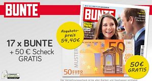 17 Ausgaben der Zeitschrift Bunte für effektiv 4,40 Euro