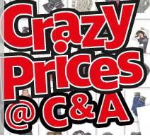 C&A: Aktion Crazy Prices mit T-Shirts ab 6 Euro