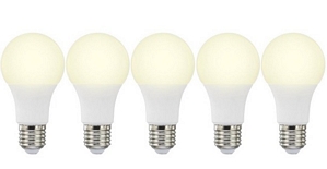 5er-Set Bastech LEDs (einfarbig) 114 mm Basetech 230 V E27 10 W = 60 W Warmweiß EEK: A+ Glühlampenform