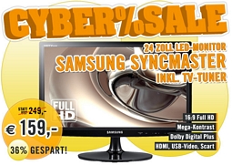 Samsung SyncMaster T24B301EW 24 Zoll LED-TV mit DVB-T/C-Tuner
