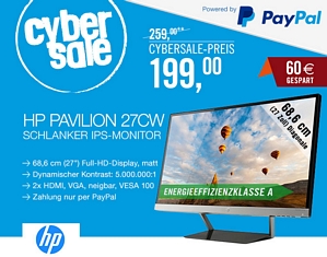 Hewlett-Packard HP Pavilion 27cw IPS-Monitor (J7Y62AA)