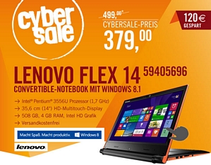 Lenovo IdeaPad FLEX14 14 Zoll Convertible Notebook mit Touch-Funktion