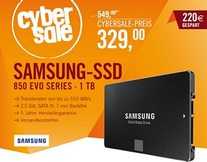 Samsung SSD 850 EVO Series 1TB 2.5 Zoll MLC SATA600 – Basic