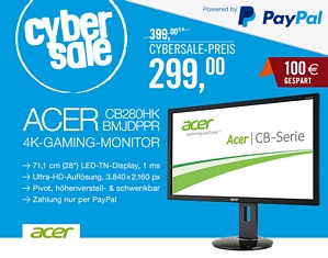 Acer CB280HK 28 Zoll Monitor (UHD mit 3840×2160 Pixel Auflösung)