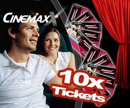 DailyDeal: 53,10 Euro statt 105 Euro für das 10er-Ticket-Package fürs CinemaxX inkl. aller Zuschläge