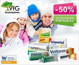 DailyDeal: VFG-Versandapotheke Gutschein im Wert von 16 Euro für 8 Euro