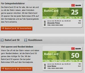Deutsche Bahn: BahnCard für Studenten, Schüler, Azubis und Senioren mit über 50 Prozent Rabatt kaufen