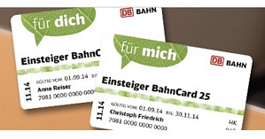 Deutsche Bahn: Eine Einsteiger BahnCard 25 kaufen und zwei bekommen