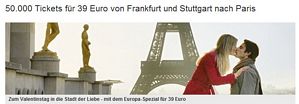 Deutsche Bahn: 50.000 Tickets für 39 Euro von Frankfurt und Stuttgart nach Paris