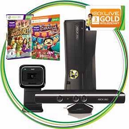 notebooksbilliger.de: Microsoft Xbox 360 4GB Video Carnival Kinect Bundle inkl. Webcam + 3 Monate Xbox LIVE Gold