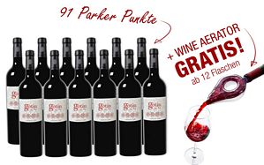 12er Paket Gotin del Risc + Wine Aerator gratis (91 Parker Punkte) für 82,25 Euro inkl. Versand