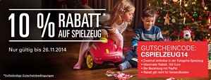 Ebay.de: 10 Prozent Rabatt auf Artikel aus der Kategorie Spielzeug