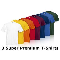 3er Pack Fruit Of The Loom Super Premium T-Shirts