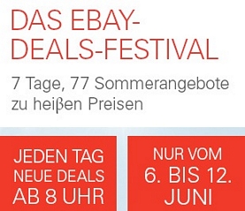 Ebay-Deals-Festival – vom 06. Juni bis 12. Juni 2013 77 Sommerangebote