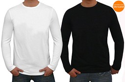 Doppelpack Langarm-Shirts (Weiß/Schwarz)